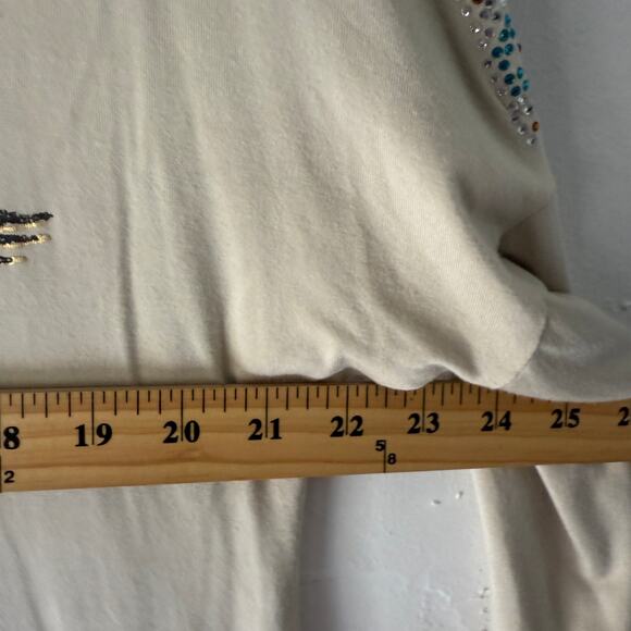 Rock 47 by Wrangler Long Sleeve Top L‎ Thunderbird Aztec Graphic Bling Western - Picture 7 of 8